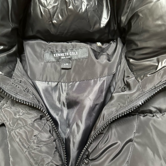 NWOT Kenneth Cole BLACK Puffer Coat Women's SIZE LARGE MSRP $275 - Picture 7 of 8